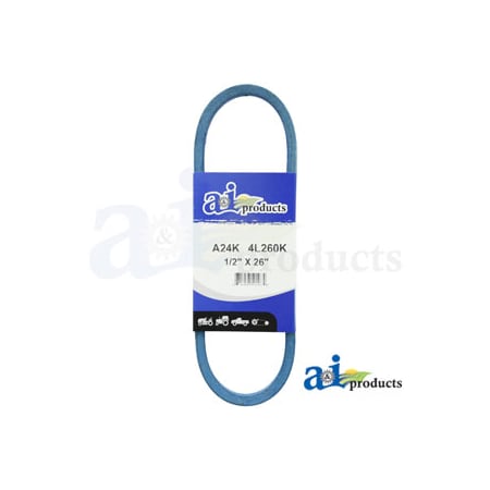 A & I Products V-Belt, A-A24K, A, 26 in, 1/2 in Top Width A-A24K